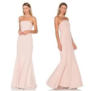JILL STUART Academy Harlow Pink Strapless Floor Length Gown Formal Dress Size 2